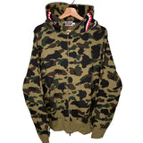 [DS!] BAPE | 1st Camo Full-Zip Shark Hoodie (Green) | L