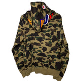 [DS!] BAPE | 1st Camo Full-Zip Shark Hoodie (Green) | L