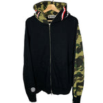 BAPE | Velcro WGM Half Camo Full-Zip Shark Hoodie (Black) | L