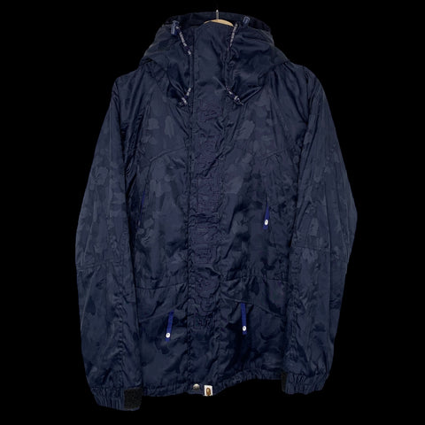 BAPE | Fleece Lined Jacquard Camo Snowboard Jacket (Navy/Red) | L