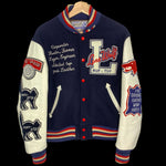 WHITESVILLE | "LONE WOLF" Varsity Jacket (Navy) | 38 (M~L)