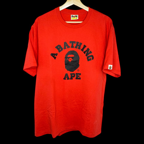 BAPE | College Logo Tee (Red/Black) | XL