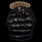 BAPE | MOUNTAIN FOOT Fur Hooded Down Jacket (Black) | XL