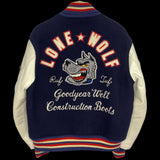 WHITESVILLE | "LONE WOLF" Varsity Jacket (Navy) | 38 (M~L)