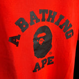 BAPE | College Logo Tee (Red/Black) | XL