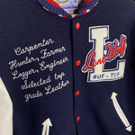 WHITESVILLE | "LONE WOLF" Varsity Jacket (Navy) | 38 (M~L)