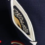 WHITESVILLE | "LONE WOLF" Varsity Jacket (Navy) | 38 (M~L)