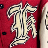 WHITESVILLE | "KING 8 CASINO" Varsity Jacket (Red) | 38 (M~L)