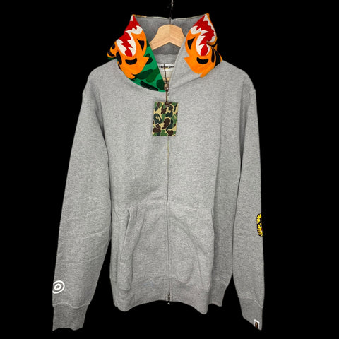 [DS!] BAPE | OG SHIBUYA CAMO Full-Zip Tiger Hoodie (Gray) | L