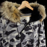 BAPE | OG Fur Hooded Snow Camo N-3B Jacket | M (Fits L~XL)