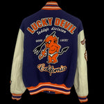 TEDMAN'S | 2006 LUCKY DEVIL Varsity Jacket (Blue/Orange) | 40 (M~L)