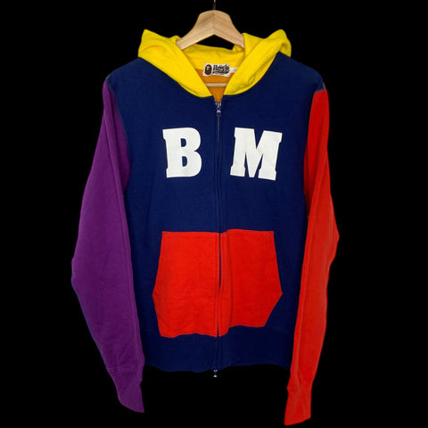 BAPE | Baby Milo Color Block Zip-Up Hoodie | L