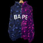 [DS!] BAPE | OG Split Color Camo Full-Zip Hoodie (Blue/Purple) | XL