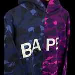 [DS!] BAPE | OG Split Color Camo Full-Zip Hoodie (Blue/Purple) | XL