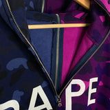 [DS!] BAPE | OG Split Color Camo Full-Zip Hoodie (Blue/Purple) | XL