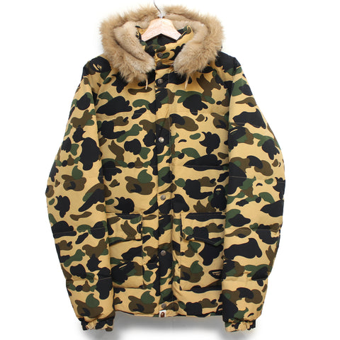 BAPE | OG 1st Camo Fur-Hooded Down Jacket (Yellow) | M