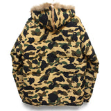 BAPE | OG 1st Camo Fur-Hooded Down Jacket (Yellow) | M