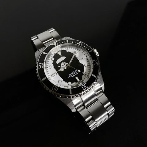 BAPE | BAPEX Type 1 Watch (Ape Head/Silver)