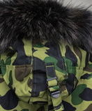 BAPE | Fur Hooded 1st Camo Down Bomber Jacket (Green) | L