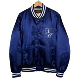 NEIGHBORHOOD | "FUCK EM" Satin Baseball Jacket (Blue) | L