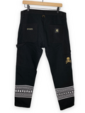 MASTERMIND x CARHARTT | Double Front Work Pants (Black/White) | 34