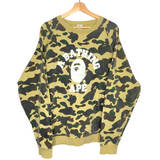 BAPE | OG 1st Camo College Logo Crewneck Sweatshirt (Yellow) | L